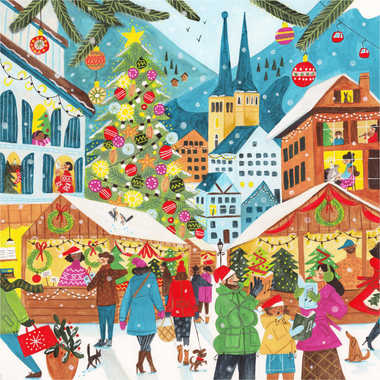 The Christmas Market (478 Piece Christmas Wooden Jigsaw Puzzle) - Nautilus Puzzles - Wooden Jigsaw Puzzles For Adults