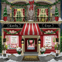 The Christmas Shoppe (482 Piece Wooden Jigsaw Puzzle) - Nautilus Puzzles - Wooden Jigsaw Puzzles For Adults