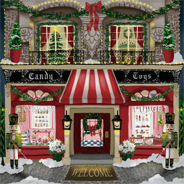 The Christmas Shoppe (482 Piece Wooden Jigsaw Puzzle) - Nautilus Puzzles - Wooden Jigsaw Puzzles For Adults