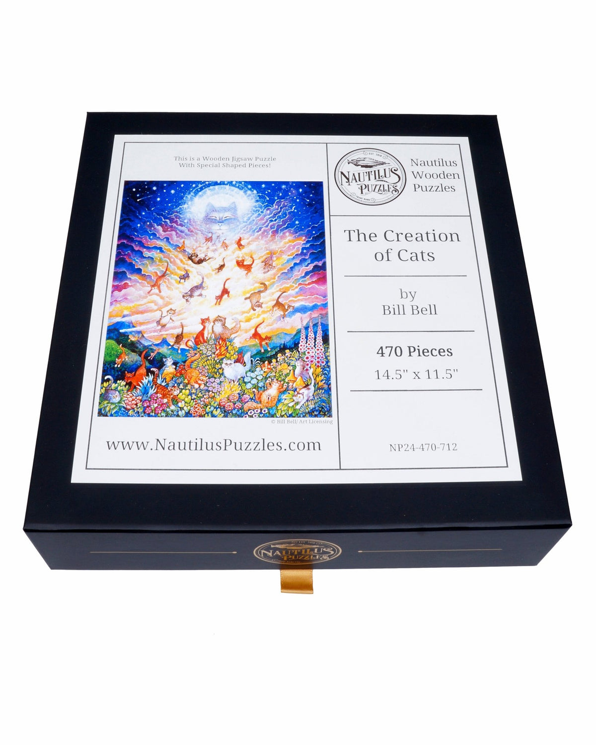 The Creation of Cats (470 Piece Wooden Jigsaw Puzzle) - Nautilus Puzzles - Wooden Jigsaw Puzzles For Adults