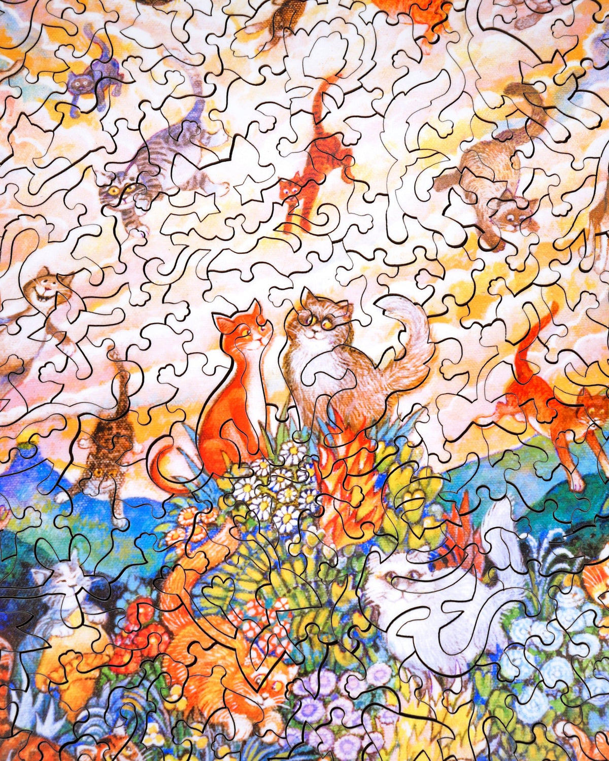 The Creation of Cats (470 Piece Wooden Jigsaw Puzzle) - Nautilus Puzzles - Wooden Jigsaw Puzzles For Adults