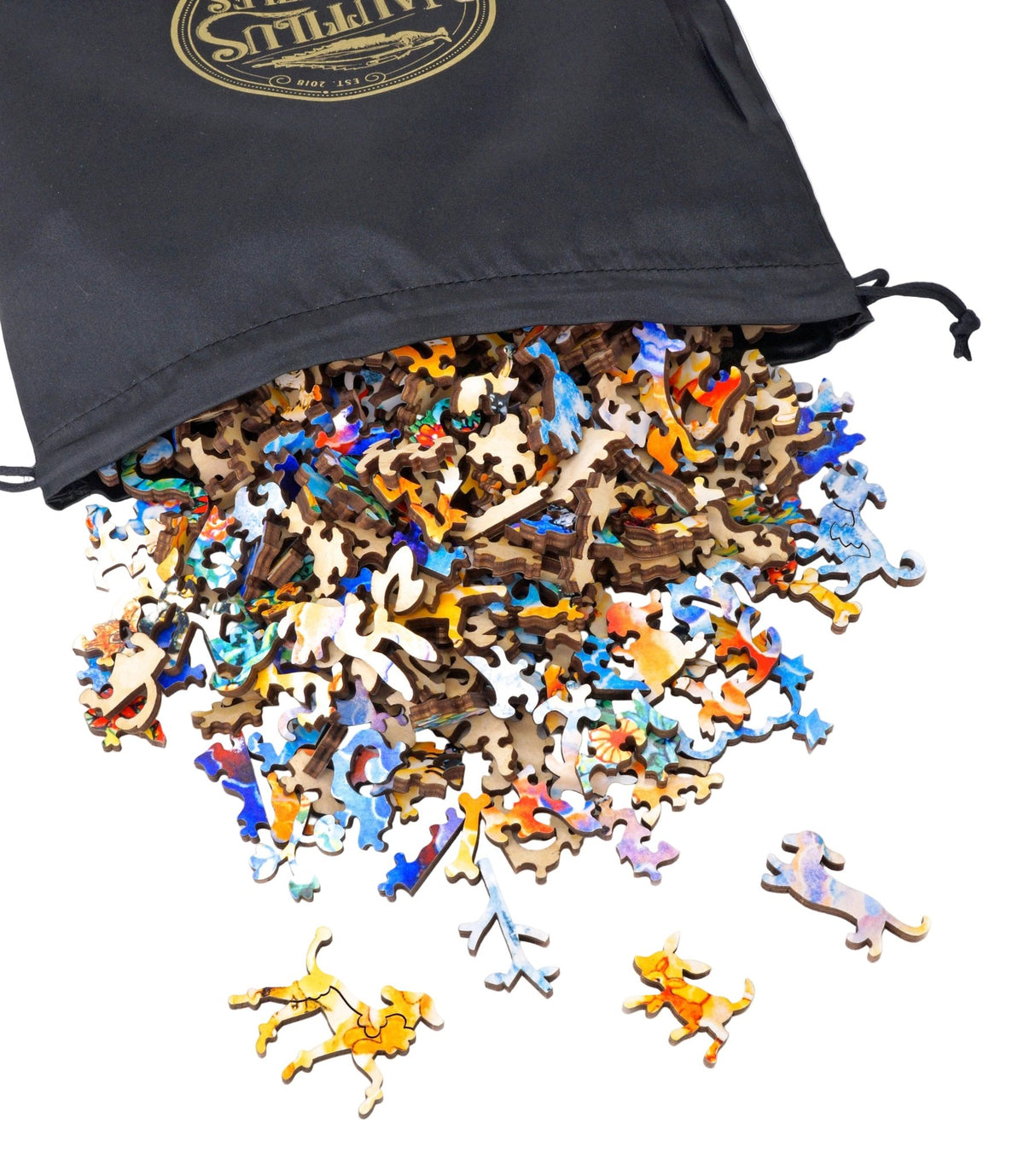 The Creation of Dogs (480 Piece Wooden Jigsaw Puzzle) - Nautilus Puzzles - Wooden Jigsaw Puzzles For Adults