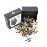 The Floral Egg (51 Piece Shaped Mini Wooden Jigsaw Puzzle) - Nautilus Puzzles - Wooden Jigsaw Puzzles For Adults
