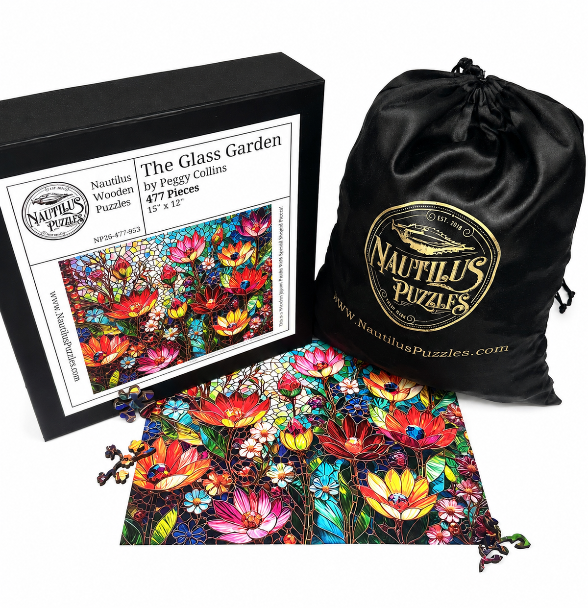 The Glass Garden (477 Piece Wooden Jigsaw Puzzle) - Nautilus Puzzles - Wooden Jigsaw Puzzles For Adults