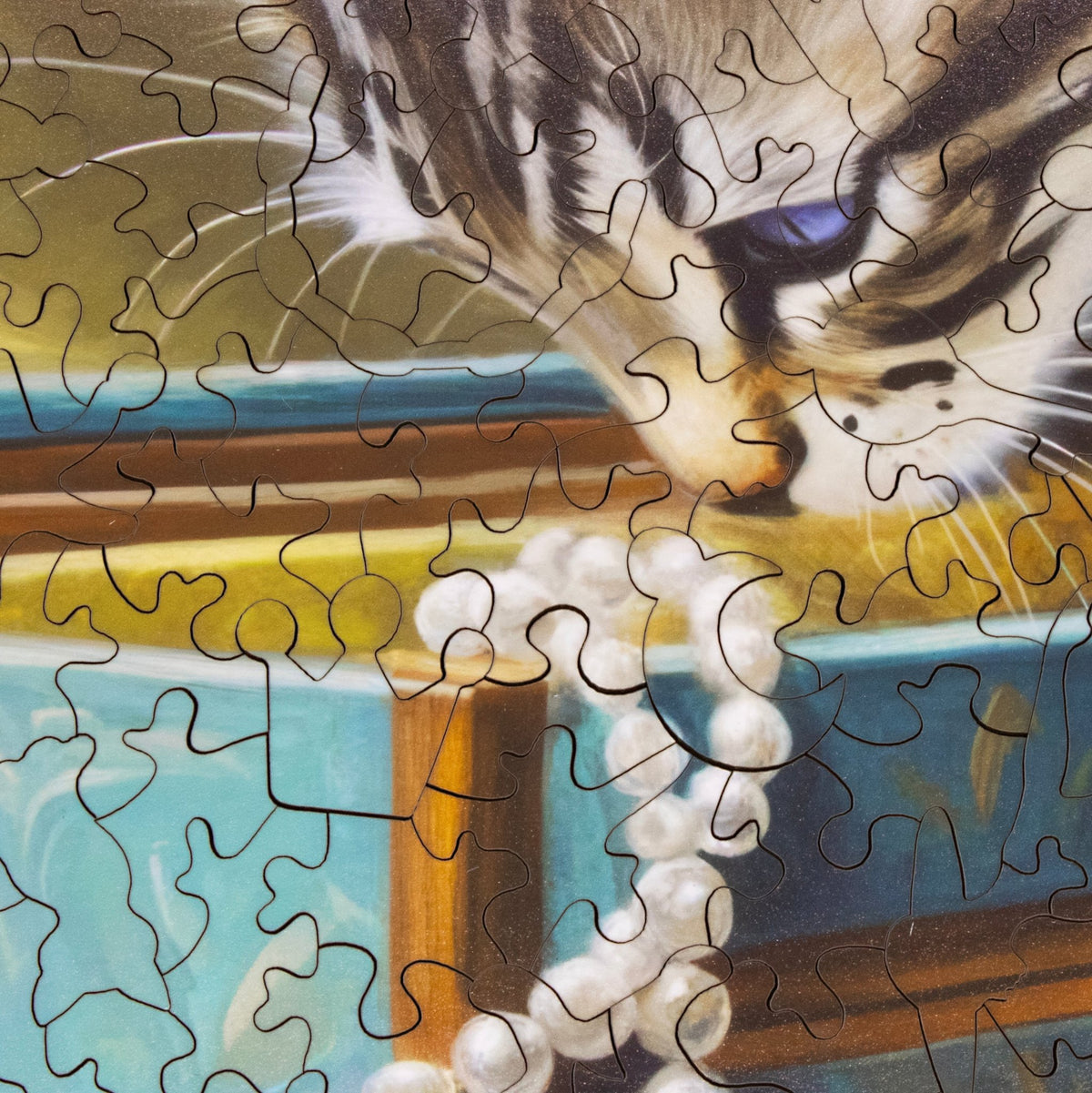 The Jewelry Box: 475 Piece Wooden Cat Puzzle - Nautilus Puzzles - Wooden Jigsaw Puzzles For Adults