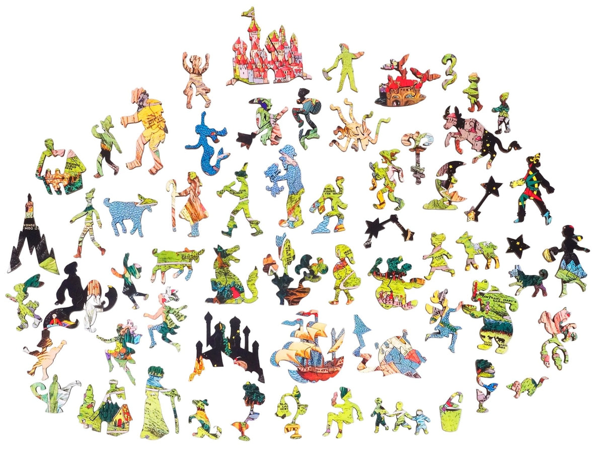 The Land of Make Believe - 516 Piece Wooden Jigsaw Puzzle - Nautilus Puzzles - Wooden Jigsaw Puzzles For Adults