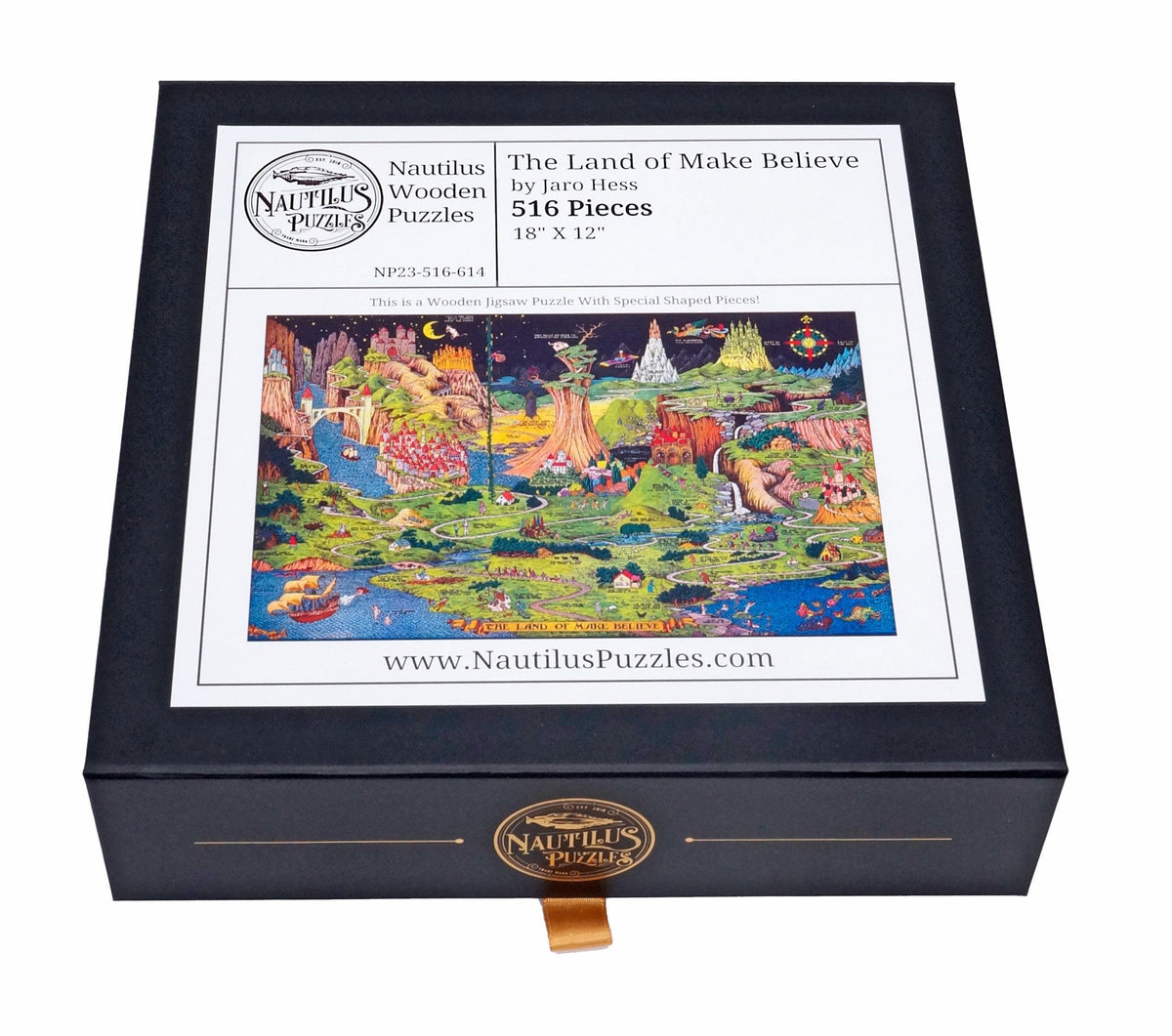 The Land of Make Believe - 516 Piece Wooden Jigsaw Puzzle - Nautilus Puzzles - Wooden Jigsaw Puzzles For Adults