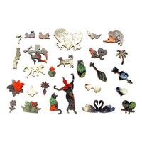 The Lovers: 481 Piece Wooden Cat Puzzle - Nautilus Puzzles - Wooden Jigsaw Puzzles For Adults