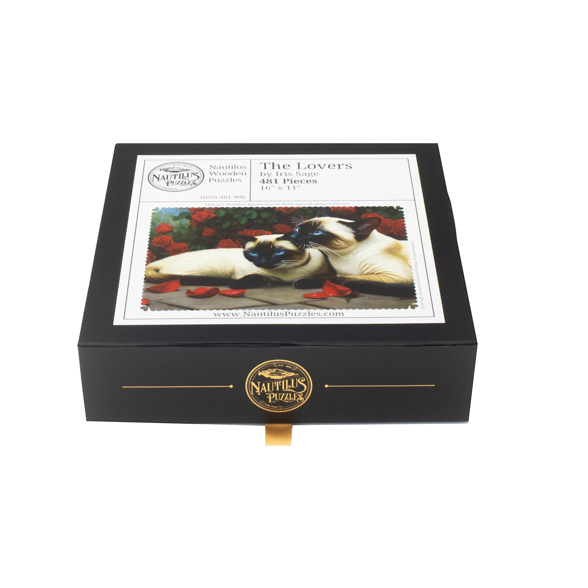 The Lovers: 481 Piece Wooden Cat Puzzle - Nautilus Puzzles - Wooden Jigsaw Puzzles For Adults