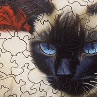 The Lovers: 481 Piece Wooden Cat Puzzle - Nautilus Puzzles - Wooden Jigsaw Puzzles For Adults