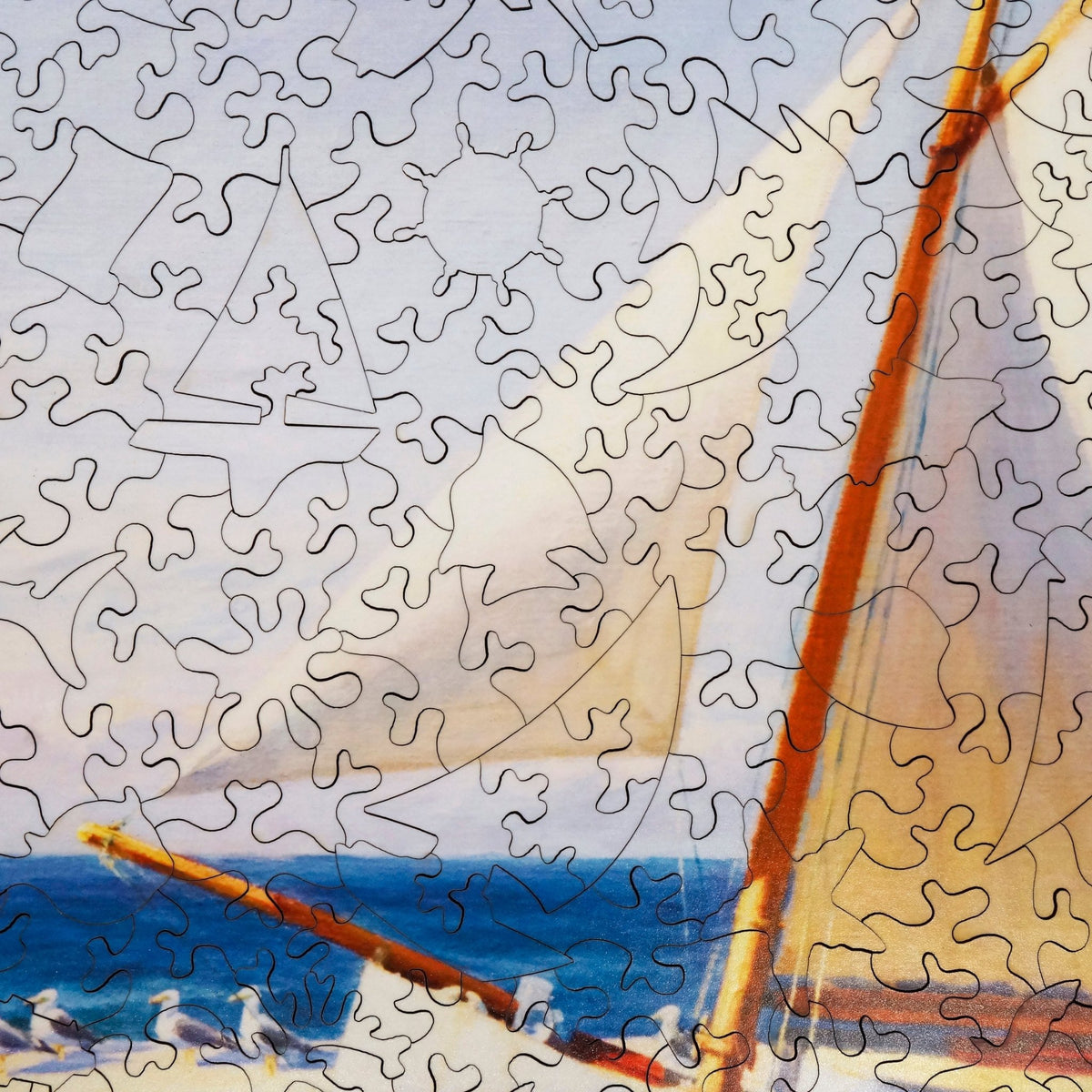 The Martha McKeen by Edward Hopper. 384 Pieces Wooden Jigsaw Puzzle. - Nautilus Puzzles - Wooden Jigsaw Puzzles For Adults