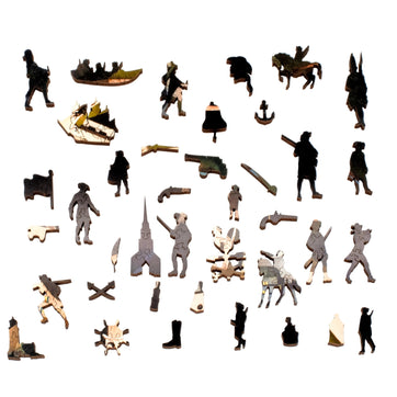 The Midnight Ride of Paul Revere (396 Piece Wooden Jigsaw Puzzle) - Nautilus Puzzles - Wooden Jigsaw Puzzles For Adults