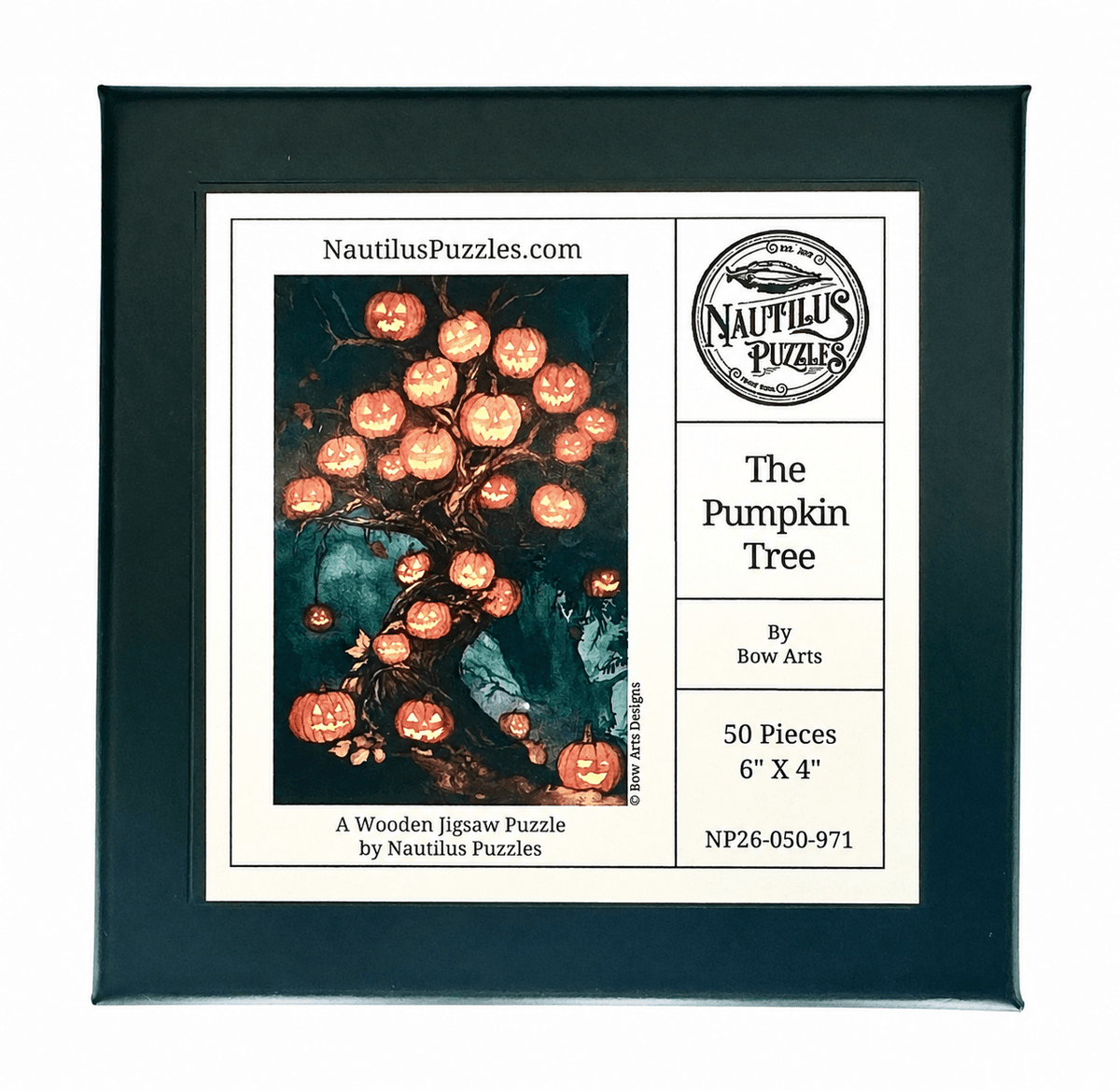 The Pumpkin Tree (50 Piece Mini Halloween Wooden Jigsaw Puzzle) - Nautilus Puzzles - Wooden Jigsaw Puzzles For Adults