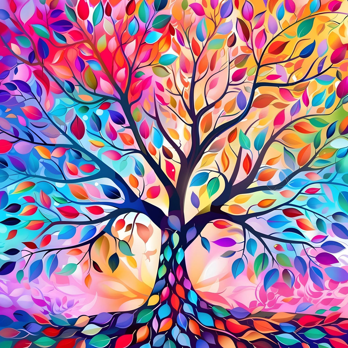 The Rainbow Tree - 10 Piece Tiny Puzzle - Nautilus Puzzles - Wooden Jigsaw Puzzles For Adults