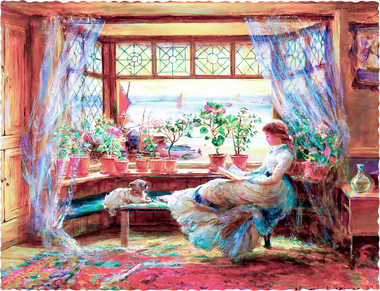 The Reading Window (474 Pieces) Wooden Jigsaw Puzzle - Nautilus Puzzles - Wooden Jigsaw Puzzles For Adults