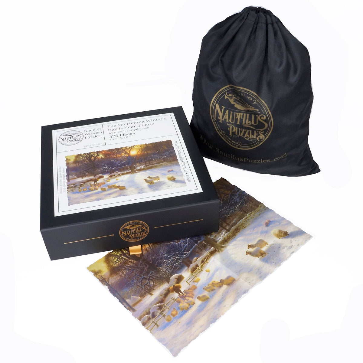 The Shortening Winter's Day is Near a Close (475 Piece Wooden Jigsaw Puzzle) - Nautilus Puzzles - Wooden Jigsaw Puzzles For Adults