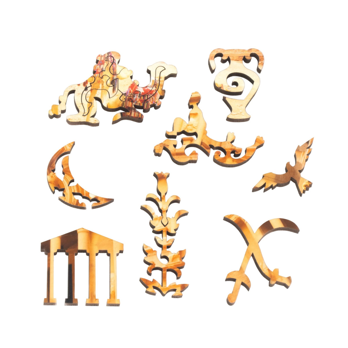 The Treasury, Petra, Jordan (50 Piece Mini Wooden Jigsaw Puzzle) - Nautilus Puzzles - Wooden Jigsaw Puzzles For Adults