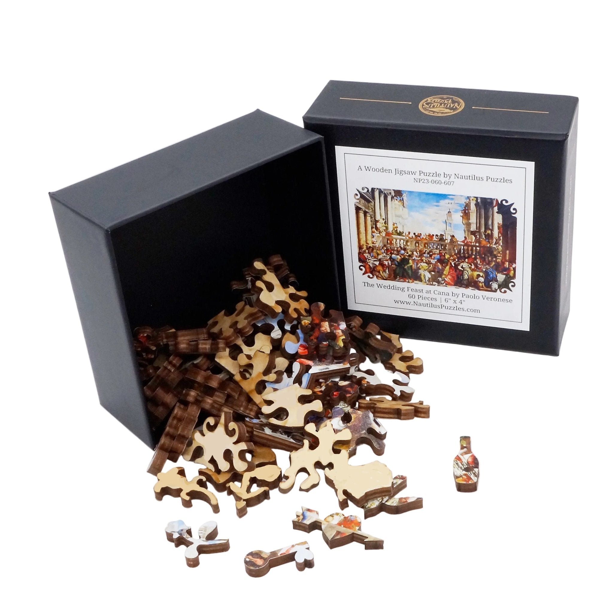 The Wedding Feast at Cana by Paolo Veronese (60 Piece Mini Wooden Jigsaw Puzzle) - Nautilus Puzzles - Wooden Jigsaw Puzzles For Adults
