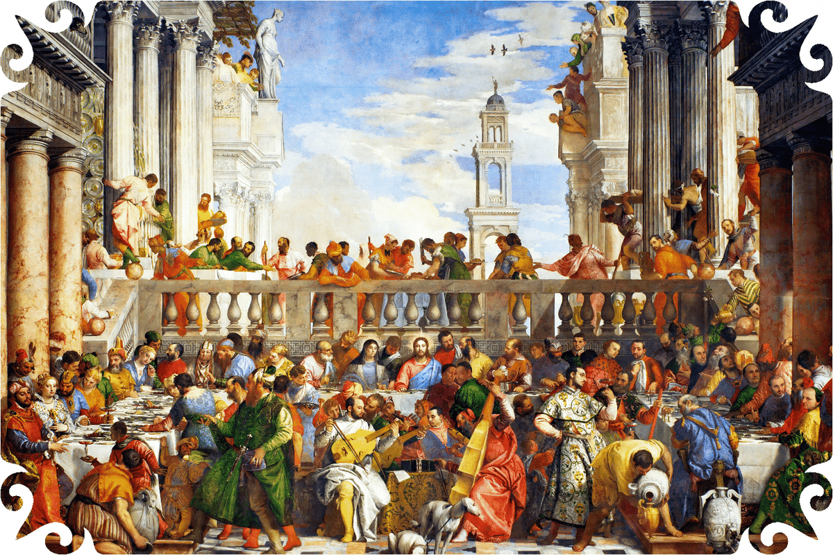 The Wedding Feast at Cana by Paolo Veronese (60 Piece Mini Wooden Jigsaw Puzzle) - Nautilus Puzzles - Wooden Jigsaw Puzzles For Adults