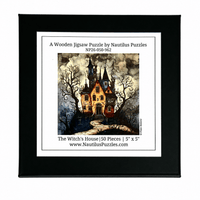 The Witch's House (50 Piece Mini Wooden Jigsaw Puzzle) - Nautilus Puzzles - Wooden Jigsaw Puzzles For Adults