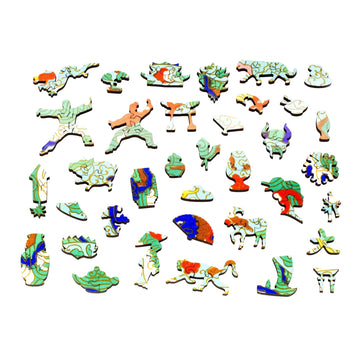 The Year of the Horse (360 Piece Round Puzzle) - Nautilus Puzzles - Wooden Jigsaw Puzzles For Adults
