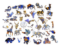 Tinga Tinga Animals (320 Pieces) Wooden Jigsaw Puzzle - Nautilus Puzzles - Wooden Jigsaw Puzzles For Adults