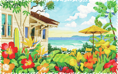 Tropical Summer (470 Piece Wooden Jigsaw Puzzle) - Nautilus Puzzles - Wooden Jigsaw Puzzles For Adults