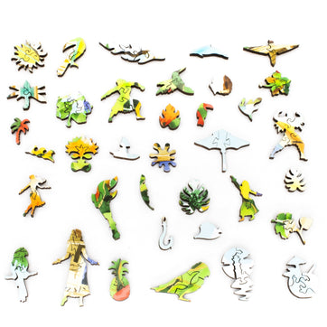 Tropical Summer (470 Piece Wooden Jigsaw Puzzle) - Nautilus Puzzles - Wooden Jigsaw Puzzles For Adults