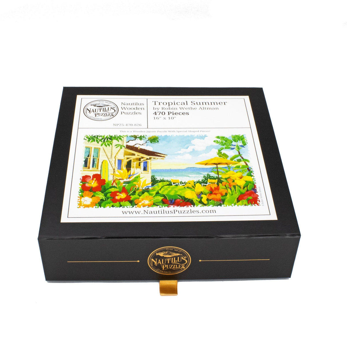 Tropical Summer (470 Piece Wooden Jigsaw Puzzle) - Nautilus Puzzles - Wooden Jigsaw Puzzles For Adults