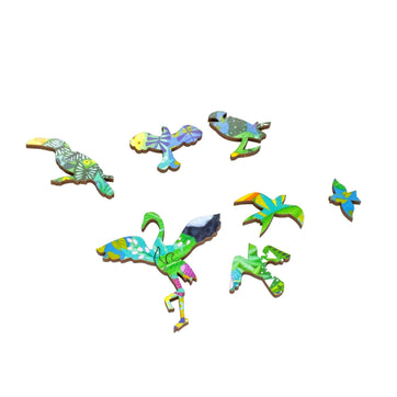 Tropical Toucan (50 Piece Mini Wooden Jigsaw Puzzle) - Nautilus Puzzles - Wooden Jigsaw Puzzles For Adults