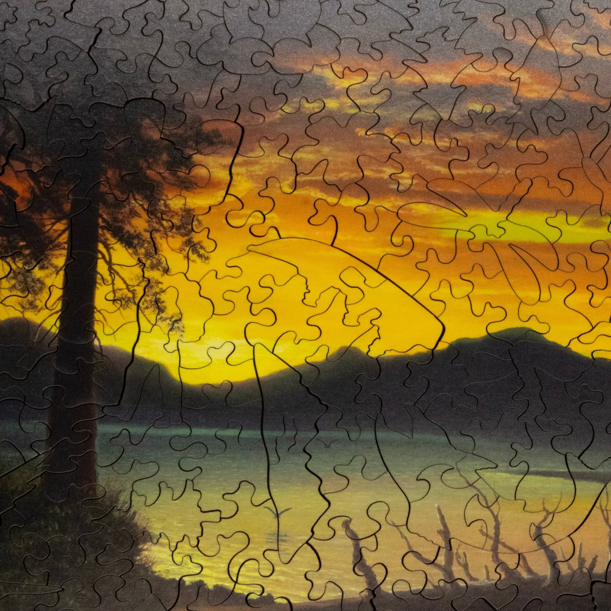 Twilight, Lake Tahoe (481 Piece Wooden Jigsaw Puzzle) - Nautilus Puzzles - Wooden Jigsaw Puzzles For Adults