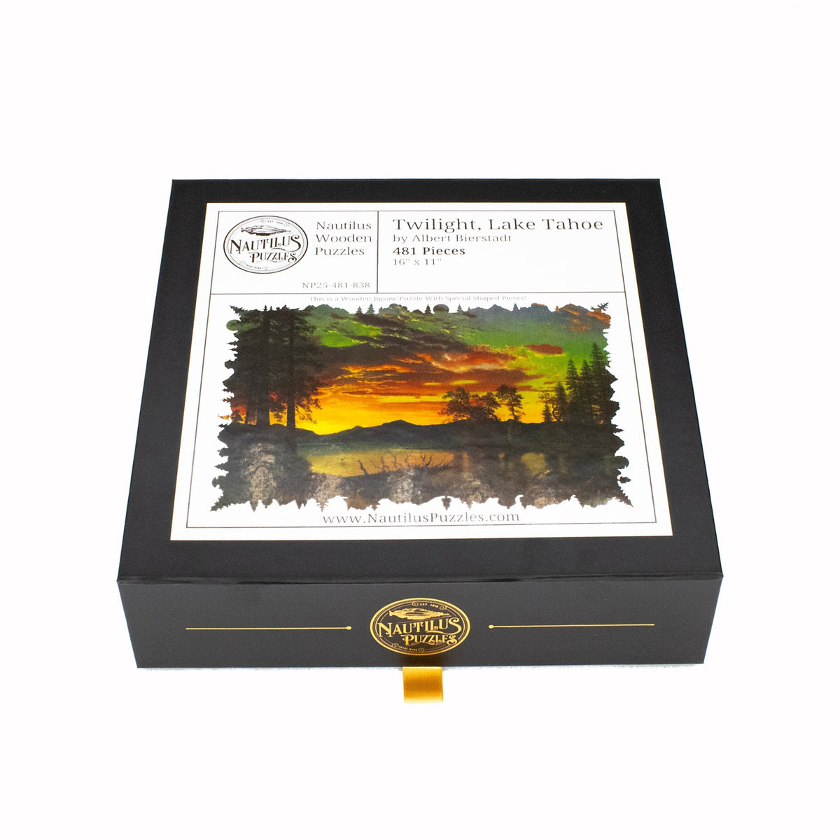 Twilight, Lake Tahoe (481 Piece Wooden Jigsaw Puzzle) - Nautilus Puzzles - Wooden Jigsaw Puzzles For Adults