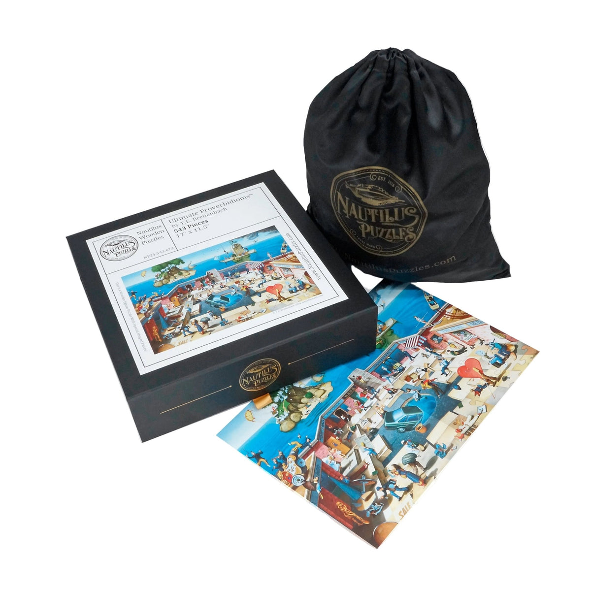 Ultimate Proverbidioms (543 Piece Wooden Jigsaw Puzzle) - Nautilus Puzzles - Wooden Jigsaw Puzzles For Adults