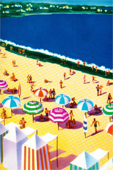 Umbrellas and Cabanas (50 Piece Mini Wooden Jigsaw Puzzle) - Nautilus Puzzles - Wooden Jigsaw Puzzles For Adults