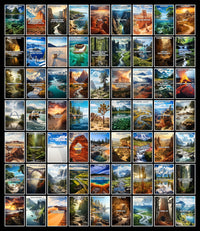 US National Parks Posters (505 Piece Wooden Jigsaw Puzzle) - Nautilus Puzzles - Wooden Jigsaw Puzzles For Adults
