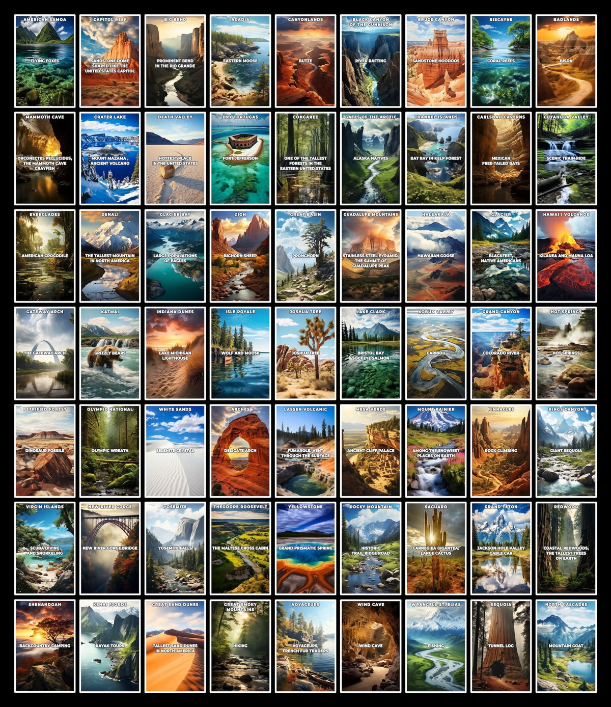 US National Parks Posters (505 Piece Wooden Jigsaw Puzzle) - Nautilus Puzzles - Wooden Jigsaw Puzzles For Adults