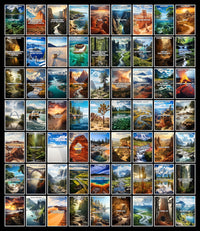 US National Parks Posters (505 Piece Wooden Jigsaw Puzzle) - Nautilus Puzzles - Wooden Jigsaw Puzzles For Adults