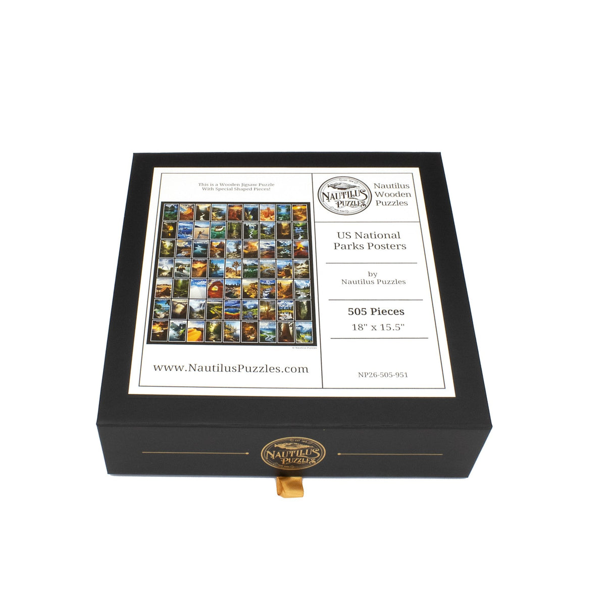 US National Parks Posters (505 Piece Wooden Jigsaw Puzzle) - Nautilus Puzzles - Wooden Jigsaw Puzzles For Adults