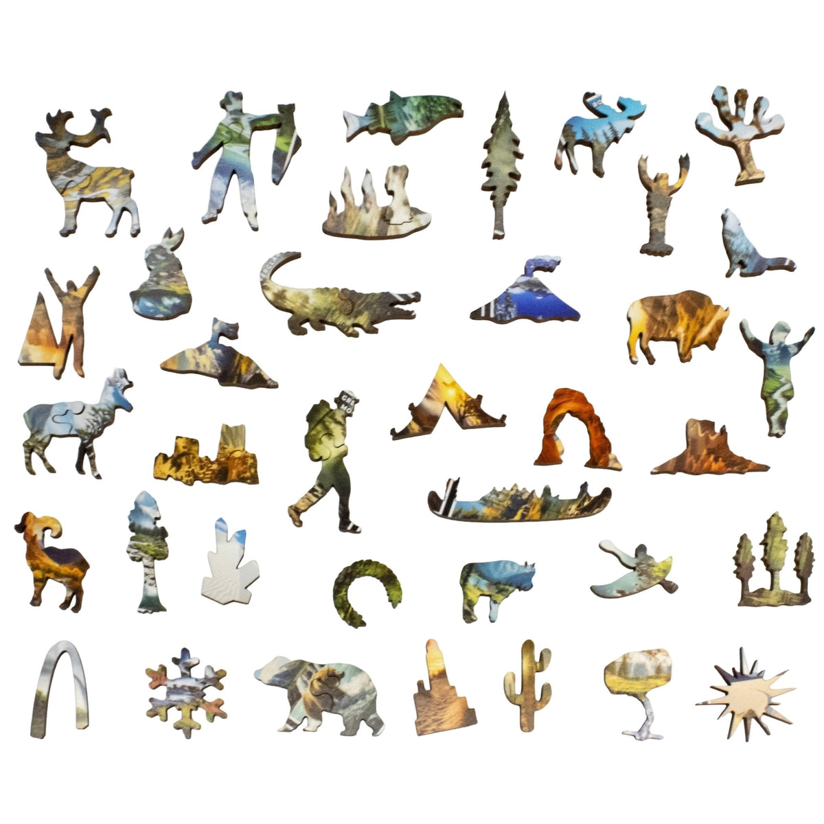 US National Parks Posters (505 Piece Wooden Jigsaw Puzzle) - Nautilus Puzzles - Wooden Jigsaw Puzzles For Adults