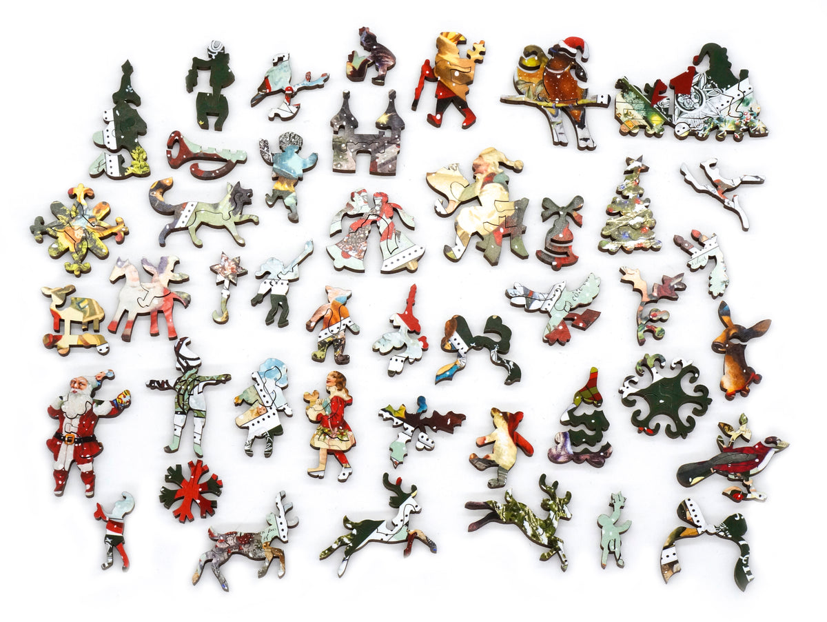 Christmas wooden puzzle