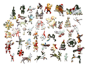 Christmas wooden puzzle