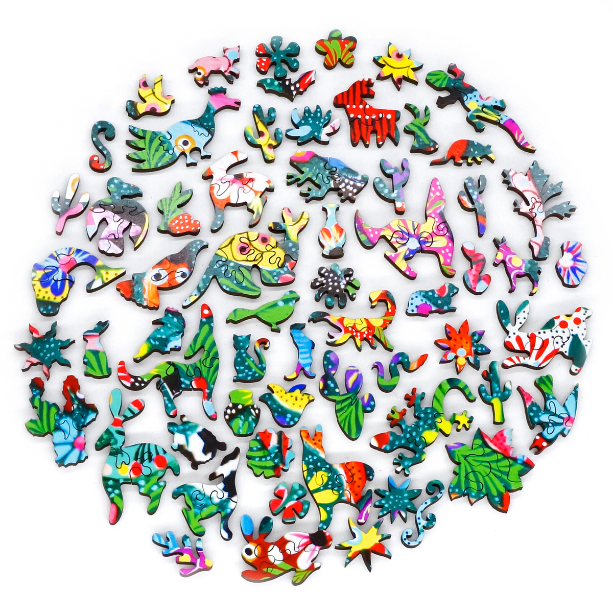 Mosaic wood puzzle