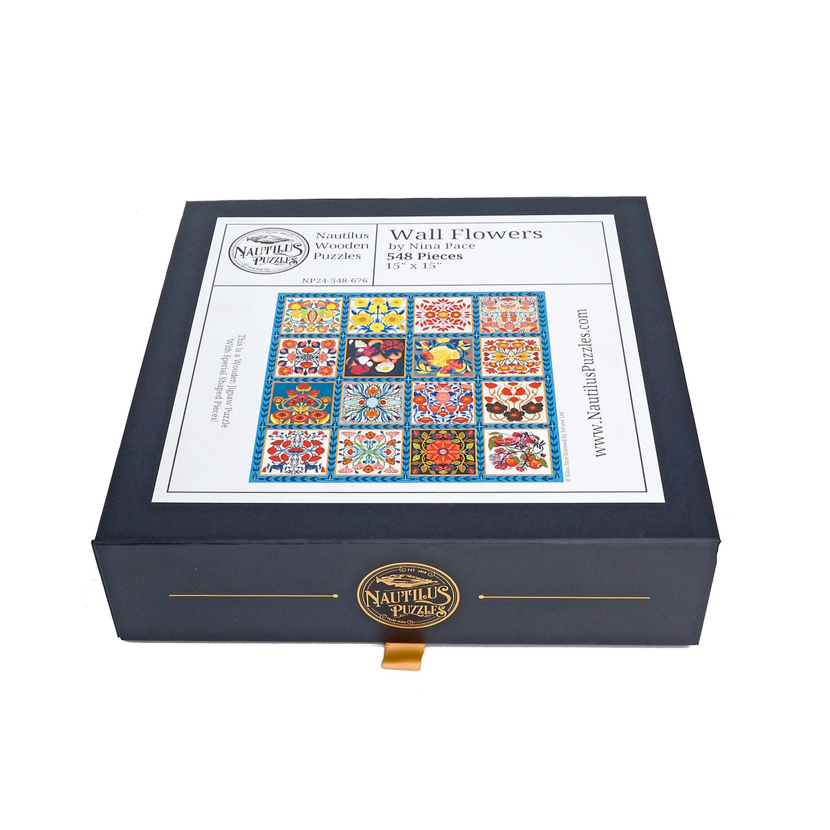 Wall Flowers (548 Piece Wooden Jigsaw Puzzle) - Nautilus Puzzles - Wooden Jigsaw Puzzles For Adults