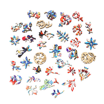 Wall Flowers (548 Piece Wooden Jigsaw Puzzle) - Nautilus Puzzles - Wooden Jigsaw Puzzles For Adults