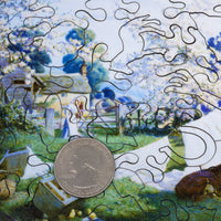Washday Blues (50 Piece Mini Wooden Jigsaw Puzzle) - Nautilus Puzzles - Wooden Jigsaw Puzzles For Adults