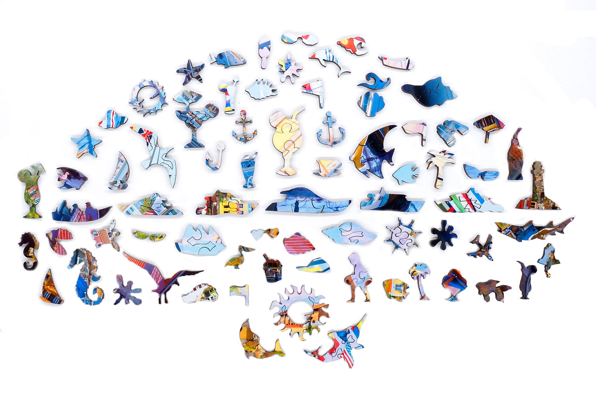 Stave wooden puzzles