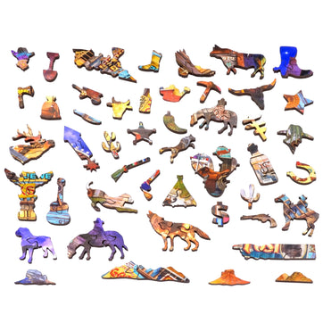 Wild West Trading Post (499 Piece Wooden Jigsaw Puzzle) - Nautilus Puzzles - Wooden Jigsaw Puzzles For Adults