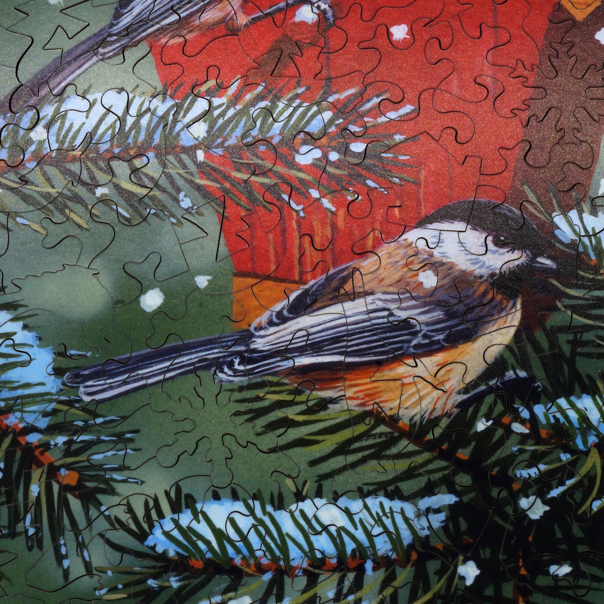 Winter Birdhouses (473 Piece Wooden Jigsaw Puzzle) - Nautilus Puzzles - Wooden Jigsaw Puzzles For Adults