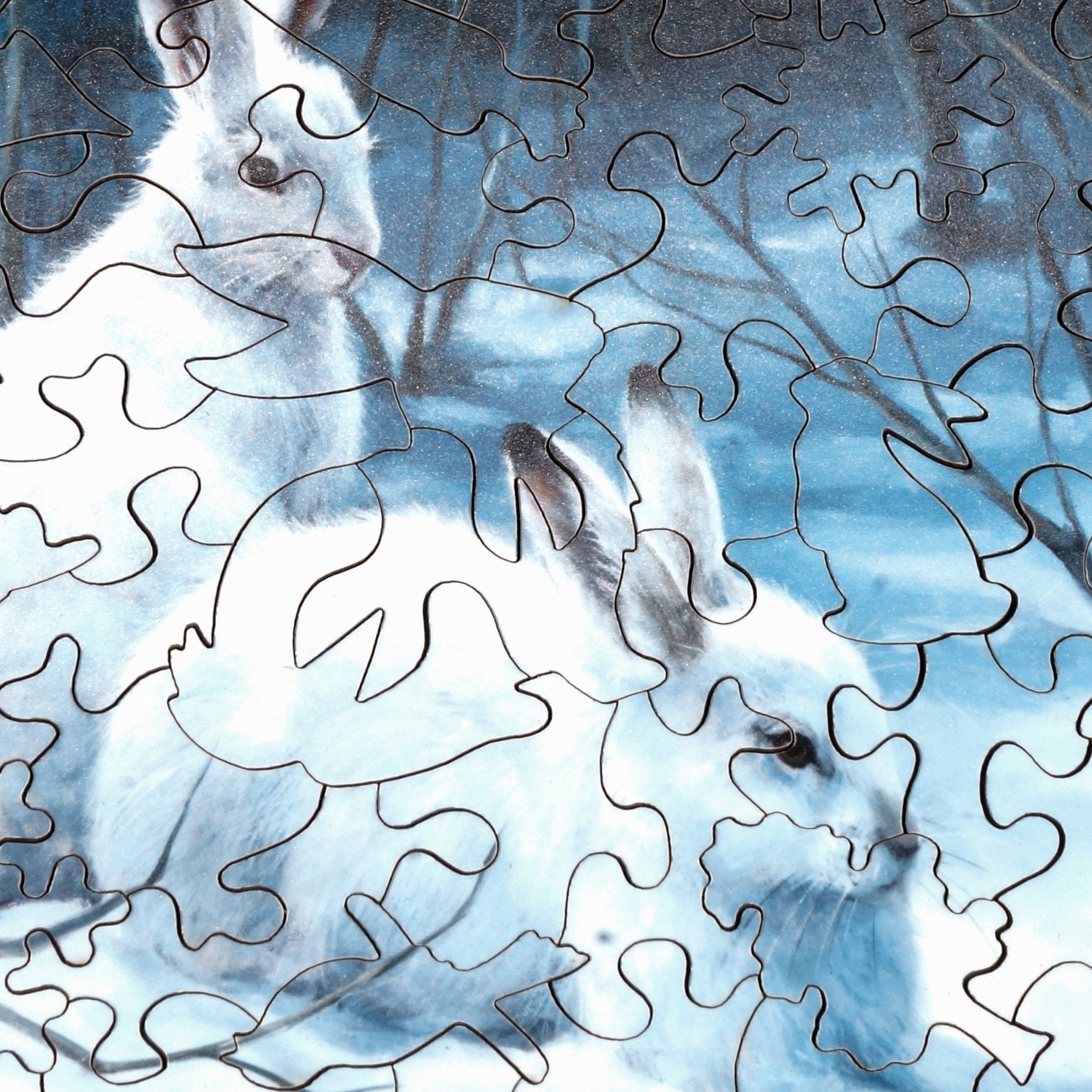 Winter Blues (50 Piece Mini Wooden Jigsaw Puzzle) - Nautilus Puzzles - Wooden Jigsaw Puzzles For Adults