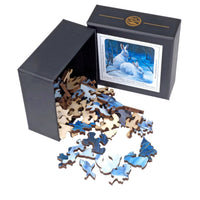 Winter Blues (50 Piece Mini Wooden Jigsaw Puzzle) - Nautilus Puzzles - Wooden Jigsaw Puzzles For Adults